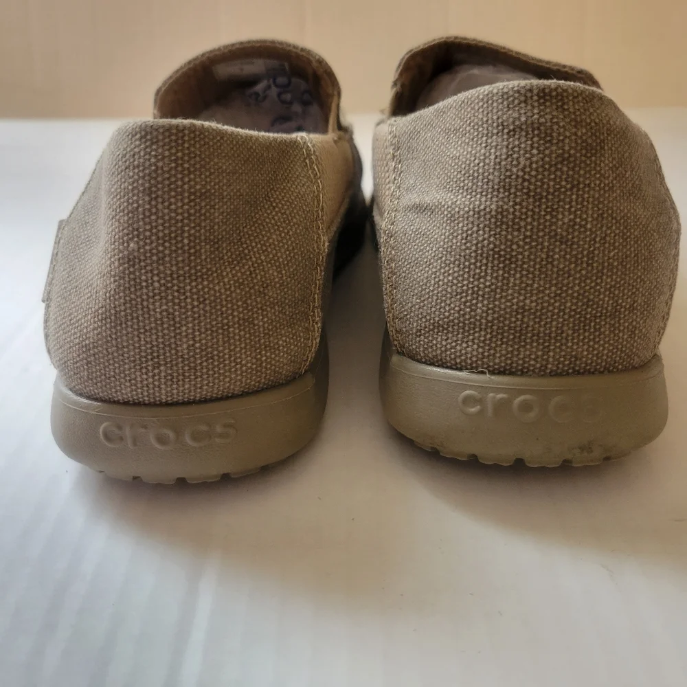 Crocs Kids Santa Cruz Slip-On Loafer Shoes‎ Size 3 Brown